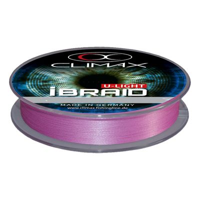 Climax iBraid U-Light Fluo-Purple 135m ultradünne geflochtene Angelschnur