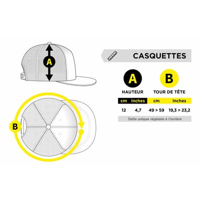 FishXplorer Snapback Cap Wasser- & Uv Resistent Schwarz mit 1 Fishxplorer-Patch