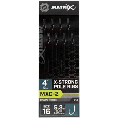 Fox Matrix Matrix MXC-2 Barbless 10cm X-Strong Pole Rigs Gebundene Angelhaken