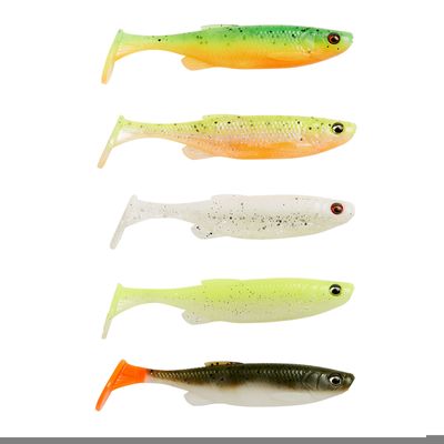 Savage Gear Savage gear Fat Minnow T-Tail Mix 5pcs. Gummifisch