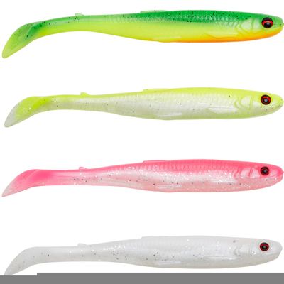 Savage Gear Slender Scoop Shad Dark Water Mix – Gummifisch Set