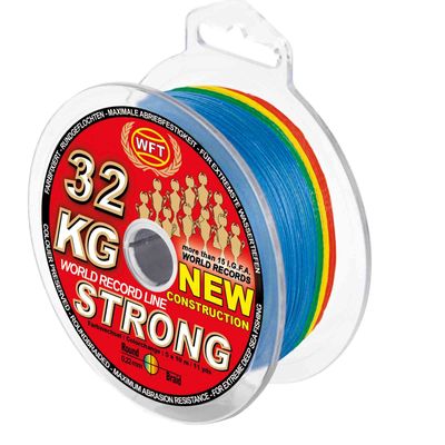 WFT KG Strong Exact 350m multicolor 0,22mm geflochtene Angelschnur