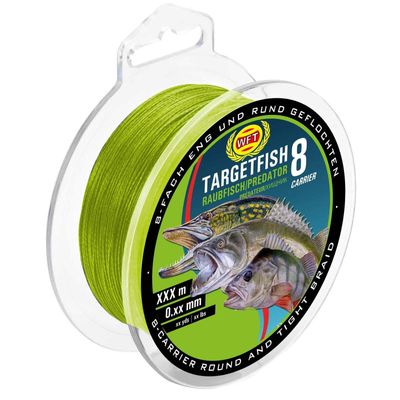 WFT Target Fish 8 Raubfisch Chartreuse geflochtene Schnur