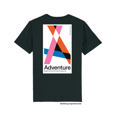COIS CYCLING Fahrrad T-Shirt COIS CYCLING ADVENTURE BEGINS WHERE THE PAVED ROAD ENDS T-SHIRT 0