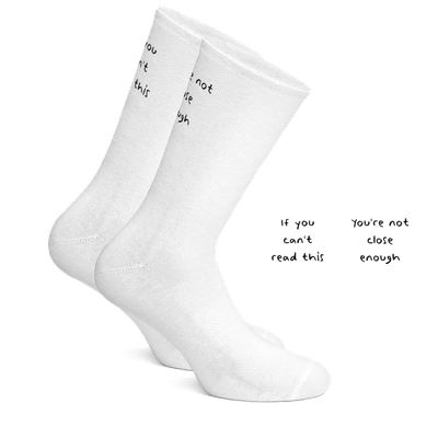 COIS CYCLING Fahrradsocken COIS CYCLING IF YOU CAN'T READ THIS YOU'RE NOT CLOSE ENOUGH SOCKS Radsocken