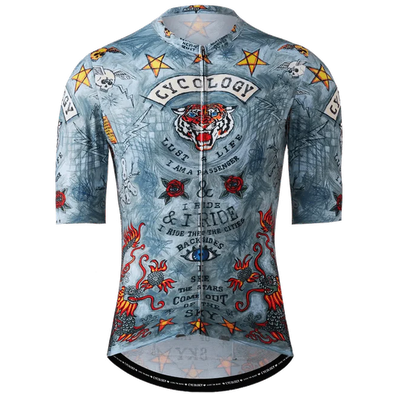cycology cycling Fahrradtrikots kurzarm cycology cycling CITY OF ANGELS REBORN JERSEY Radtrikot 0