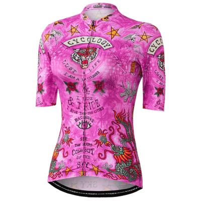 cycology cycling Fahrradtrikots kurzarm cycology cycling CITY OF ANGELS WOMEN’S REBORN JERSEY Radtrikot 0