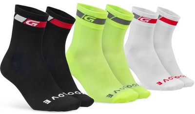 GRIPGRAB Tricolore Regular Cut Sommer Socken 3er-Pack