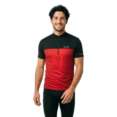 Löffler Fahrradtrikots kurzarm Löffler Half Zip Glow