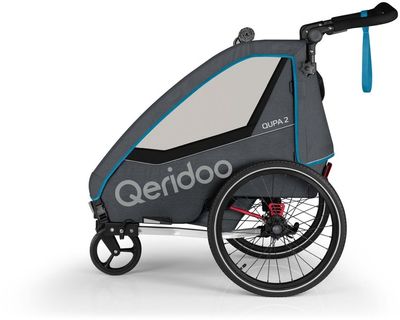 Qeridoo Fahrradanhänger Kinder Qeridoo QUPA 2 Blue 2023