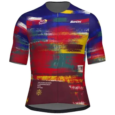 Santini Fahrradtrikots kurzarm Santini TDF Arrivée Dash 2025