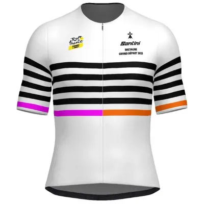 Santini Fahrradtrikots kurzarm Santini TDFFAZ Grand Départ Bretagne 2025