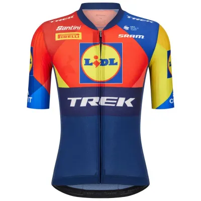 Santini Fahrradtrikots kurzarm Santini Team Aero LIDL-Trek 2025