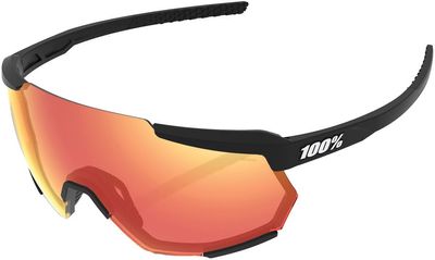 Sportbrille 100% Racetrap soft tact black / Red Multilayer Mirror Lens Schwarz Modell 2024 2024 (Bild 1)