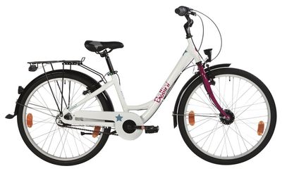 Kinderfahrrad 24 Zoll Bellini Emma 7 2024 | 24 Zoll | Tiefeinsteiger | 34 CM | Pearl WhitePink (Bild 1)