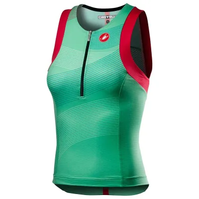 Fahrradtrikots ärmellos Castelli Free Tri Rosso Corsa (Bild 1)
