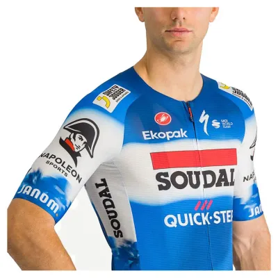 Fahrradtrikots kurzarm Castelli Aero Race 7.0 Soudal Quick-Step 2024 (Bild 4)