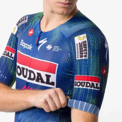 Fahrradtrikots kurzarm Castelli Aero Race 8S Soudal (Bild 3)