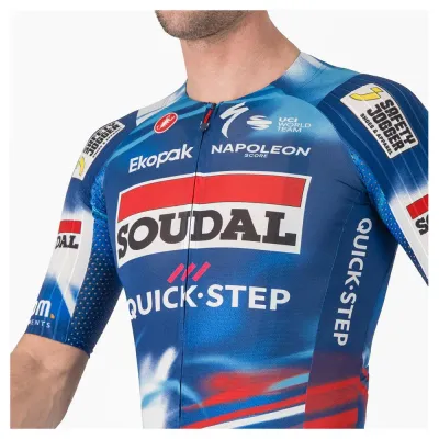 Fahrradtrikots kurzarm Castelli Aero Race 8S Soudal Quick-Step 2025 (Bild 3)