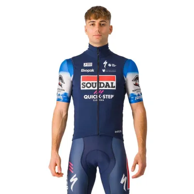 Fahrradtrikots kurzarm Castelli Perfetto RoS 2 Soudal Quick-Step GORE-TEX Infinium™ Windstopper® Weste 2024 (Bild 1)