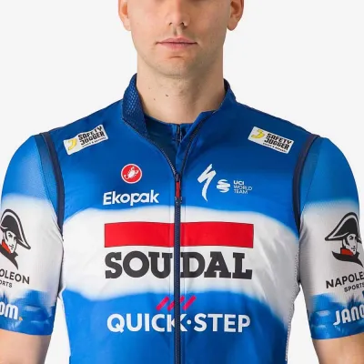 Fahrradtrikots kurzarm Castelli Pro Light Soudal Quick-Step Weste 2024 (Bild 5)
