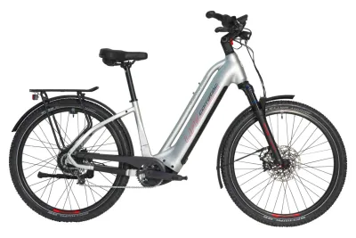 E-Stadtrad Corratec Life CX6 Classic Enviolo 2026 | 625 Wh | 27,5 Zoll | Tiefeinsteiger | 53 cm | silver / red / grey (Bild 1)