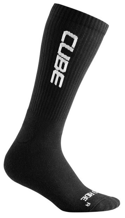 Fahrradsocken Cube Socken After Race High Cut Logo 2024 (Bild 1)