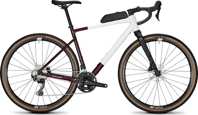Gravel Bike Focus ATLAS 6.8 2024 | 28 Zoll | Diamant | L | White glossy / Mahagonyred glossy (Bild 1)