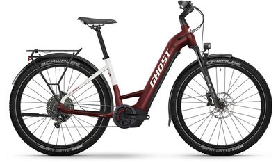 E-Bike Tourenrad Ghost E-Teru Advanced EQ 2025 | 800 Wh | 27,5 Zoll | Tiefeinsteiger | 45 cm / M | carbon red/chilly white - glossy (Bild 1)