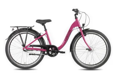Kinderfahrrad 24 Zoll Grecos Kids W24 3G 2026 | 24 Zoll | Tiefeinsteiger | 34 cm | magenta (Bild 1)