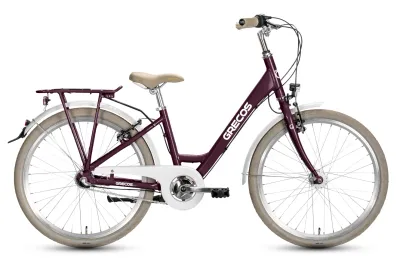 Kinderfahrrad 24 Zoll Grecos Kids WA24 7G 2025 | 24 Zoll | Tiefeinsteiger | 35 cm | purpurviolett (Bild 1)