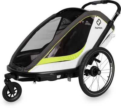 Fahrradanhänger Kinder Hamax Breeze Two mit Deichsel und Buggyrad 2025 (Bild 2)