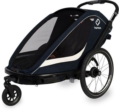 Fahrradanhänger Kinder Hamax Breeze Two mit Deichsel und Buggyrad 2025 (Bild 1)