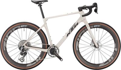 Gravel Bike KTM Gravelator Exonic 2026 | 28 Zoll | Diamant | L / 57 cm | Orange-Stained White/Black Sand (Bild 1)
