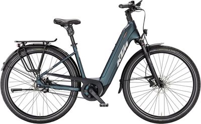 E-Stadtrad KTM Macina City 820 XL Belt 2026 | 800 Wh | 28 Zoll | Tiefeinsteiger | 46 cm | Dark Sea Matt/Grey/Orange (Bild 1)