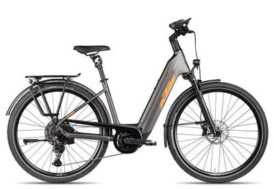 E-Bike Tourenrad KTM MACINA MAGIC X PRO 2025 | 800 Wh| 28 Zoll | Tiefeinsteiger | 56 cm | machine grey matt/orange black (Bild 2)