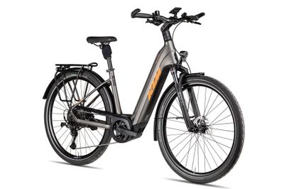 E-Bike Tourenrad KTM MACINA MAGIC X PRO 2025 | 800 Wh| 28 Zoll | Tiefeinsteiger | 56 cm | machine grey matt/orange black (Bild 3)