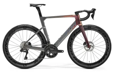 Aero Rennrad Merida REACTO 8000 2026 | 28 Zoll | Diamant | 52 cm / S | rainbow/gunmetal grey (Bild 2)