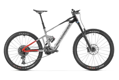 Enduro E-Bike Mondraker DUNE R Nimbus 2025 | 400 Wh | 29 / 27,5 Zoll | Diamant | L | silver/carbon/red (Bild 2)