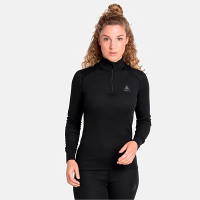Fahrrad Unterhemd Odlo ACTIVE WARM BL TOP Turtle Neck Half Zip Langarm Unterhemd 0 (Bild 3)