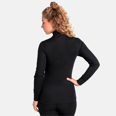 Fahrrad Unterhemd Odlo ACTIVE WARM BL TOP Turtle Neck Half Zip Langarm Unterhemd 0 (Bild 4)