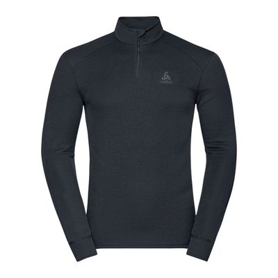 Fahrrad Unterhemd Odlo ACTIVE WARM BL TOP Turtle Neck Half Zip Langarm Unterhemd 2025 (Bild 1)