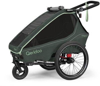 Fahrradanhänger Kinder Qeridoo Kidgoo 1 Forest Green 2026 (Bild 1)