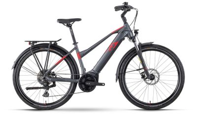 E-Bike Tourenrad RAYMON TourRay E 6.0 2023 | 630 Wh | 27,5 Zoll | Tiefeinsteiger | S / 45 cm | anthracite metallic / red / black matt (Bild 2)