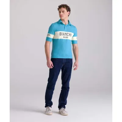 Fahrradtrikots kurzarm Santini Bianchi Milano Retro 2025 (Bild 5)