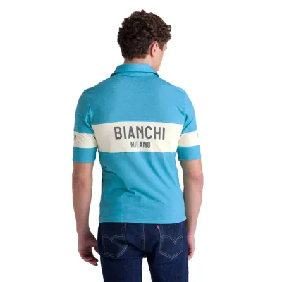 Fahrradtrikots kurzarm Santini Bianchi Milano Retro 2025 (Bild 7)