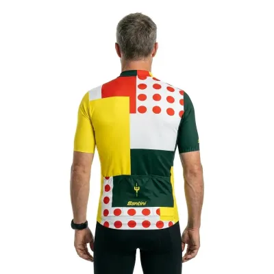 Fahrradtrikots kurzarm Santini Combo Tour De France Official General Leader 2026 (Bild 4)