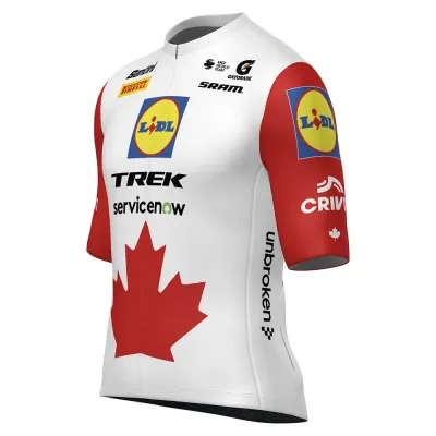 Fahrradtrikots kurzarm Santini Lidl Trek Canadian National Champion 2026 (Bild 3)