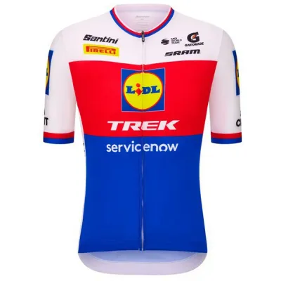 Fahrradtrikots kurzarm Santini LIDL Trek Czech Republic National Champion (Bild 1)