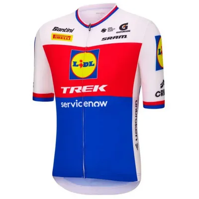 Fahrradtrikots kurzarm Santini LIDL Trek Czech Republic National Champion (Bild 3)